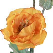Artikel Kunstige Blomster Kunstig Valmue Blomst Dekorativ Valmue Orange 48cm
