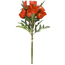 Artikel Valmue Dekoration Valmue Kunstig Rød 45cm Bunt med 3 stk
