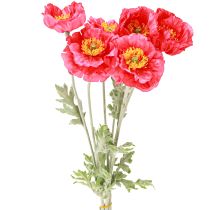 Artikel Valmuer Kunstige Lyserøde Kunstige Blomster Ø6–7cm L78cm 3stk