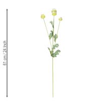 Artikel Kunstig valmuedekorationsbuket, realistiske blomster til boligtilbehør, 61 cm, 3 stk.