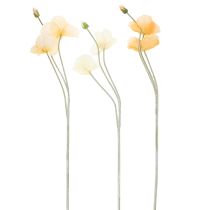 Artikel Kunstig valmueblomst til bryllupsdekoration og design, 95 cm, 3 stk.