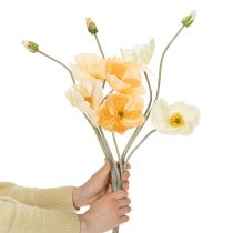 Artikel Kunstig valmueblomst til bryllupsdekoration og design, 95 cm, 3 stk.