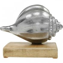 Artikel Skal lavet af metal, maritim dekoration til at placere sølv, naturlige farver H15cm B18,5cm