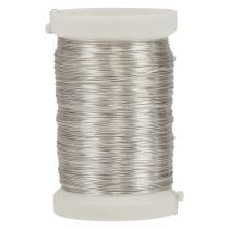 Blomsterhandlertråd myrtetråd dekorativtråd sølv 0,30mm 100g 3stk