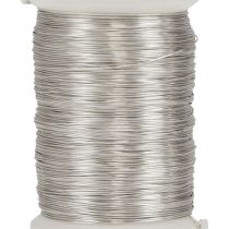 Blomsterhandlertråd myrtetråd dekorativtråd sølv 0,30mm 100g 3stk