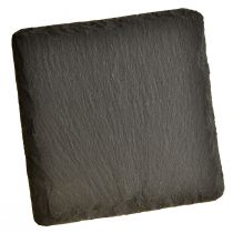 Artikel Naturskiferplade firkantede bordskånere sorte 10×10cm 6 stk