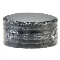 Artikel Naturskiferplade rundskåner sort Ø10cm 6 stk