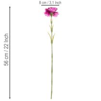 Artikel Kunstig nellike, tofarvet, lang stilk 56 cm, bundt med 8 stk.