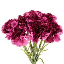Artikel Kunstig nellike, tofarvet, lang stilk 56 cm, bundt med 8 stk.