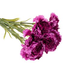 Artikel Kunstig nellike, tofarvet, lang stilk 56 cm, bundt med 8 stk.