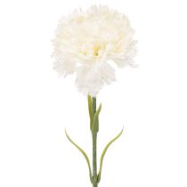 Artikel Kunstig nellikeblomst med stilk til buketter og kranse, 56 cm, 8 stk.