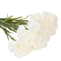 Artikel Kunstig nellikeblomst med stilk til buketter og kranse, 56 cm, 8 stk.