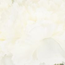 Artikel Kunstig nellikebuket, hvide kunstige blomster, dekoration, 4 buketter
