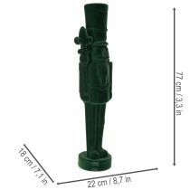 Artikel Nøddeknækkerfigur, stående, juledekoration, flokket, 77 cm