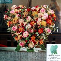 Artikel OASIS® Bioline® Deco og titanium hjerte 45cm