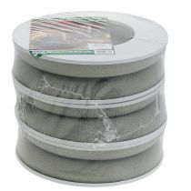 Artikel Blomster skumring krans grå H3cm Ø20cm 6 stk