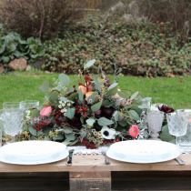 Artikel Indstiksmateriale borddekoration blomstret skum sort 48cm 4 stk