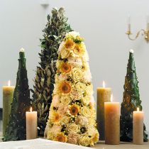 Artikel Blomsterskumkegle vådblomstret skum H40cm 2 stk