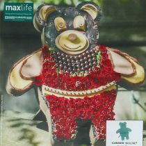 Artikel Blomsterskum figur Bamse med stativ 48,5cm x 42cm H5cm 1 stk