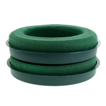 Artikel Blomsterskumring med skål grøn Ø30cm H4,5cm 2 stk