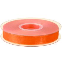 Artikel Organza bånd gavebånd orange bånd selvkant 15mm 50m