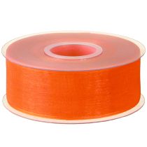 Artikel Organza bånd gavebånd orange bånd kant 40mm 50m