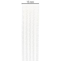 Artikel Organzabånd med striber, gavebånd, hvidt, 15 mm, 20 m