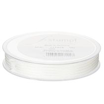 Artikel Organzabånd med striber, gavebånd, hvidt, 15 mm, 20 m