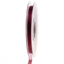 Organza bånd Bordeaux nylon bånd 6mm 50m