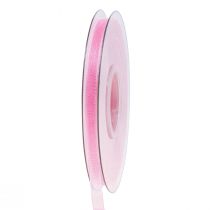 Artikel Organza bånd gavebånd pink bånd selvkant 6mm 50m