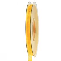 Artikel Organza bånd gavebånd gult bånd selvkant 6mm 50m