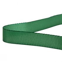 Dekorationsbånd grønt gavebånd selvkant mørkegrøn 15mm 3m