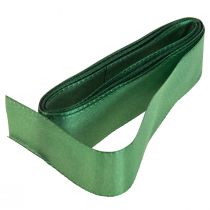Dekorationsbånd grønt gavebånd selvkant mørkegrøn 25mm 3m