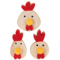 Artikel Trækylling med selvklæbende prik, påskedekoration til hobbybrug, kreativ borddekoration, landlig stil, 5 cm, 36 dele