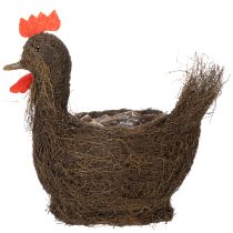 Artikel Påskedekoration plantekurv med slyngplanter og kyllingedekoration, 36 cm