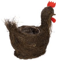 Artikel Påskedekoration plantekurv med slyngplanter og kyllingedekoration, 36 cm