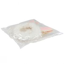 Artikel Påskedekoration dekorativ ring kaninører dørdekoration hvid Ø13cm 4stk