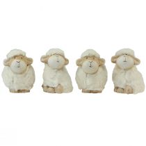 Artikel Påskepynt får keramisk dekoration Påskecreme 9,5×6×9cm 4 stk