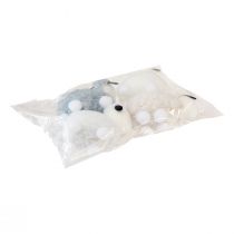 Artikel Påskedekoration får borddekoration dekorative fårefigurer 7,5cm 4 stk