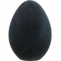 Påskeæg plast sort æg Påskepynt flokkede 40cm