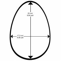Artikel Påskeæg flokket H25cm Farvede æg Påskepynt