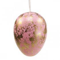 Påskeæg til at hænge op pynteæg pink, grøn, guld 15cm 4 stk