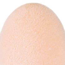 Artikel Påskeæg Små flokkede Fersken Brun Hvid H4cm 15 Stk