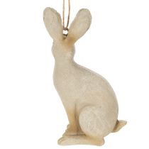 Artikel Påskehare figur til ophæng påskedekoration polyresin H9,5cm 4stk