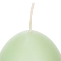 Artikel Påskelys, æggeformede, grønne, 9 cm, 20 timer, 6 stk.
