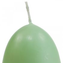 Artikel Påskelys æggeform, æggelys påskegrøn Ø4,5cm H6cm 6stk