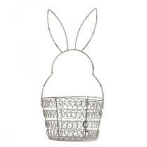 Påskekurv trådkurv Easter Bunny Shabby Ø12cm H26,5cm