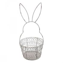 Påskekurv trådkurv Easter Bunny Shabby Ø12cm H26,5cm