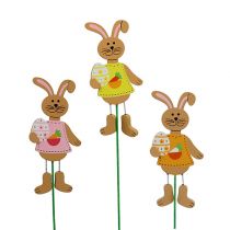 Artikel Påskestik kaniner med æg 12cm L29cm 15 stk