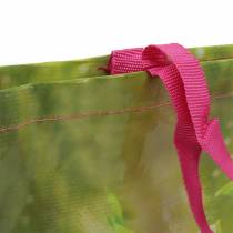 Artikel Indkøbspose med hanke Happiness plastik 38 × 10 × 40cm